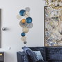 Wallity Bronte - CH103-2 Escultura de Pared de Metal Plateado